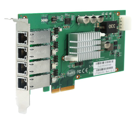 PCIe-3504PoE 图像采集卡SMT贴片加工厂家